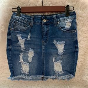 Wax brand blue jean skirt junior girls